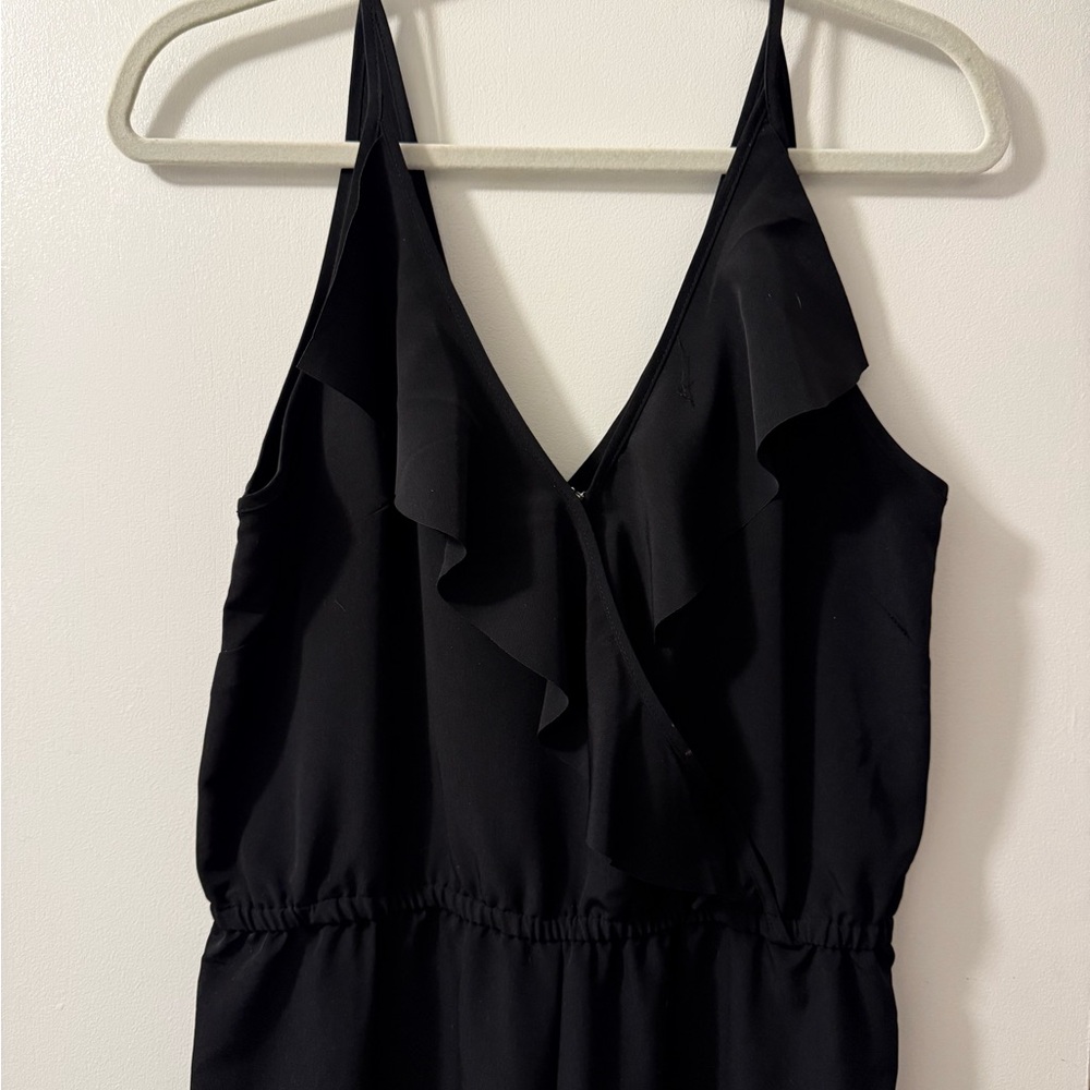 Black Ruffled Jumpsuit